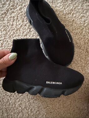 Balenciaga Kids Black Sock-Style Speed Trainer Sneakers